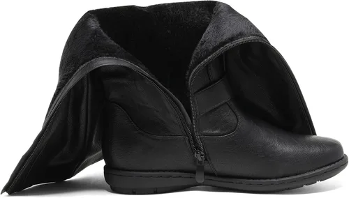 Miniatura 4 de DREAM PAIRS - Botas de invierno altas hasta la rodilla con forro de piel sintética para mujer