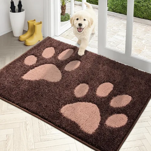 Miniatura 23 de PURRUGS Tapete para puerta que atrapa la suciedad, 32 x 70 pulgadas, antideslizante, lavable a máquina, tapete de microfibra para entrada, tapete
