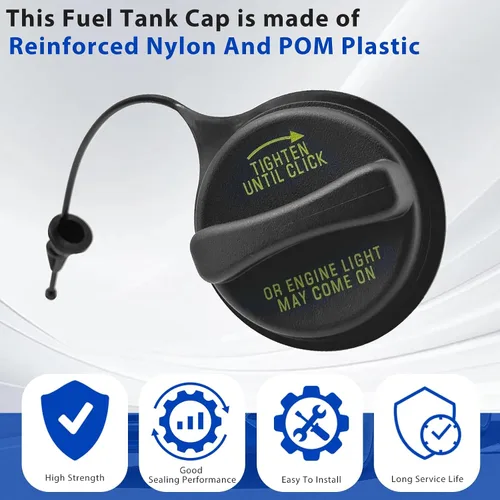 Miniatura 3 de FC975 Tapa del depósito de combustible Tapa de gasolina para Ford E-series Excursion Expedition F-150 F-250 F-350 F-450 F-550 Windstar Lincoln