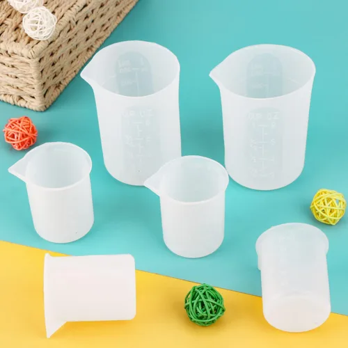 Miniatura 7 de Gartful Juego de 6 tazas medidoras de silicona de 250ml y 100ml, tazas de mezcla de silicona para epoxi, artes con resina, pegamento, moldes