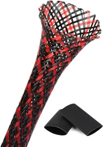 Miniatura 9 de Braided - Fundas para cables - Telar de alambre expandible de PET de 1/2 "-25 pies, malla oculta de alambre Braided para cable de video de Negro