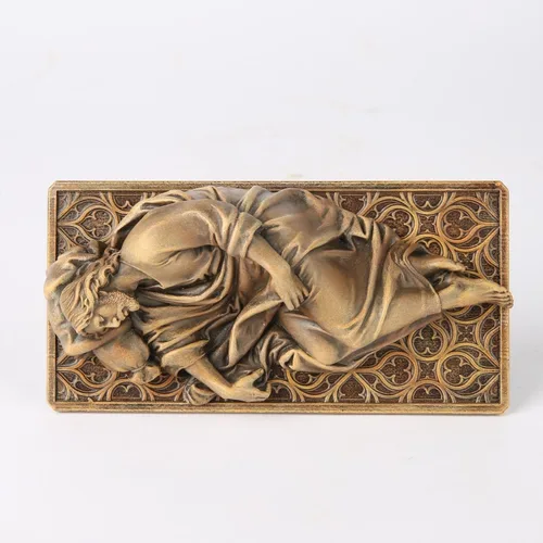 Miniatura 5 de Estatua Católica BC de San José Durmiente, Figura del Santo Patrono Regalo de Inauguración de Casa, Decoración Devota del Hogar, 6" L, Escultura