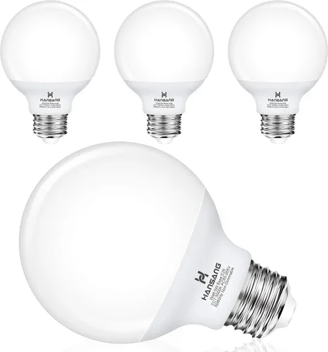 Miniatura 9 de Bombilla LED G25 de 5 W (equivalente incandescente de 60 W) 2700 K blanco suave, bombillas decorativas, base E26, 500 lúmenes, perfecta para espejo