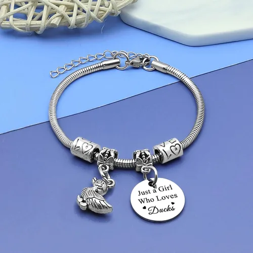Miniatura 3 de Pulsera de regalo para amantes de los animales para mujeres, regalo de cumpleaños de Navidad, patos, dragón, koala, lobo, vaca, regalo para niñas