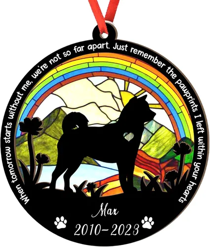 Miniatura 100 de Adorno personalizado para atrapasoles de sabueso afgano, adorno de Navidad de sabueso afgano, regalo para perro amante, sabueso afgano conmemorativo