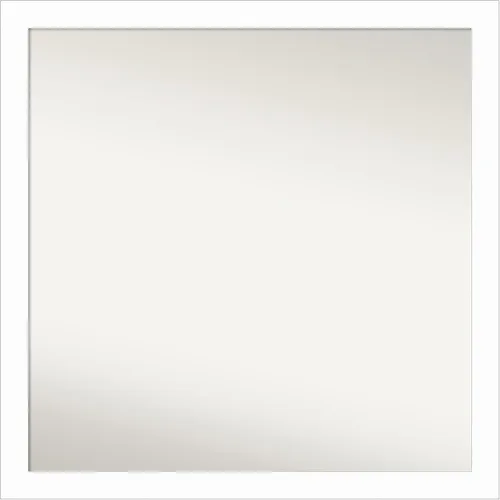 Miniatura 483 de Amanti Art Espejo de baño blanco para sobre el fregadero, 24 x 24 pulgadas, hecho a medida, espejo de tocador cuadrado blanco estrecho, marco