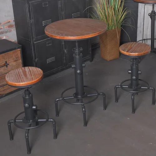 Miniatura 2 de Mesa de bar vintage, mesa de bistró industrial, mesa de pub de granja, mesa de centro de cocina rústica, mesa de centro de comedor de 32 a 38