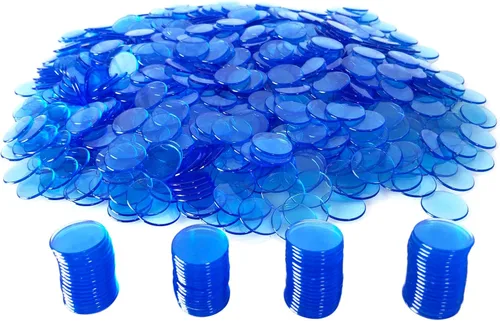 Miniatura 2 de YH Poker 1000 fichas de marcadores de fichas de bingo – Discos de plástico, juego de contadores de fichas, ideal para fiestas, aula, juegos, noche