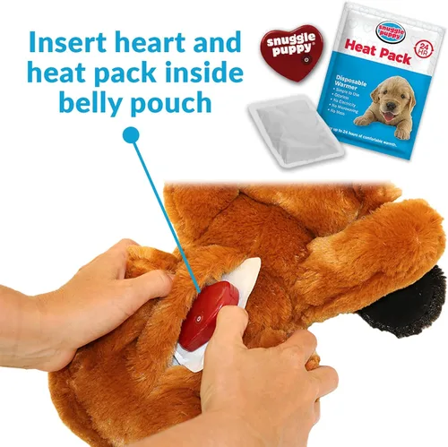 Miniatura 6 de Snuggle Puppy - Juguete original para cachorros con pulso y paquete de calor de sensación real, ayuda calmante para dormir para la ansiedad