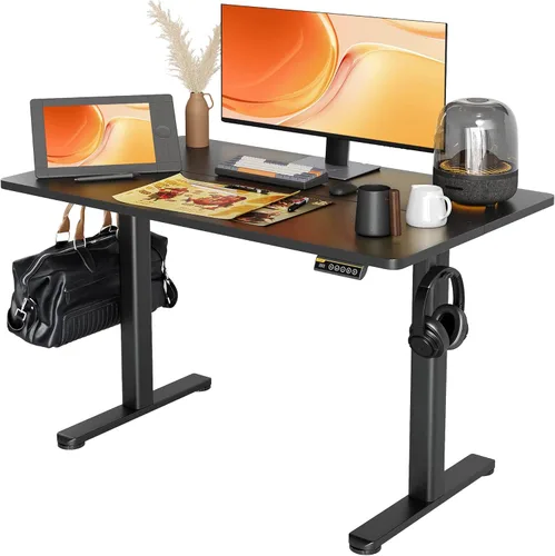 Miniatura 32 de Claiks Escritorio Eléctrico de Pie, Escritorio Ajustable de Altura para Pararse, Escritorio de Oficina en Casa de 48x24 Pulgadas con Tablero