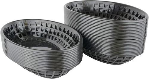 Miniatura 11 de Bear Paws - Cestas de comida - Cesta de plástico - Cestas de pan ovaladas - Cesta para servir - Cestas de restaurante - Bandeja de delicatessen