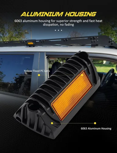 Miniatura 5 de Chelhead Luz LED de 800 lm para porche de caravana, luz exterior de 12 V, iluminación de repuesto ámbar, luces LED de escena compatibles con casas