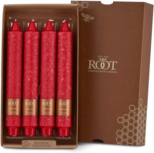 Miniatura 27 de Root Candles Velas de Cena Sin Aroma Juego de Velas en Caja de Mezcla Premium de Cera de Abeja, 9 Pulgadas, Rosa Polvoriento, 4 Unidades Rosa