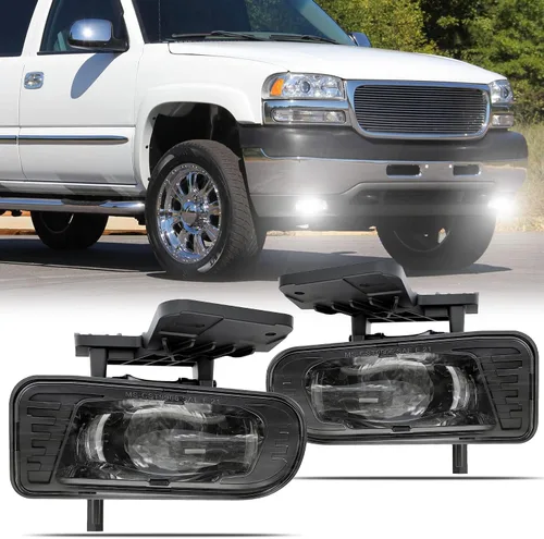 Miniatura 8 de RAMJET4X4 Faros antiniebla LED mejorados Faros de niebla aprobados por DOT Reemplazo compatible con Chevy Silverado 1999-2002 1500 2500 3500, Chevy