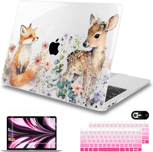 Miniatura 12 de Mektron Funda para MacBook Air de 13 pulgadas M1 A2337 A2179 A1932, carcasa dura 2018-2021 Air de 13 pulgadas con Touch ID, diseño exclusivo