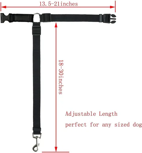 Miniatura 6 de Correa de cinturón de seguridad para perros y gatos Reposacabezas de automóvil Tela de nailon ajustable para perros Arnés de cinturones de seguridad