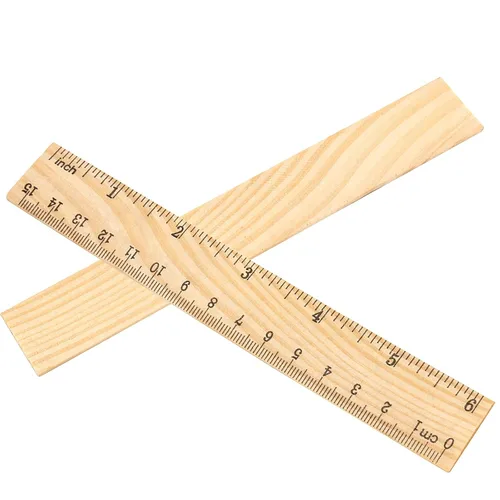 Miniatura 4 de 144 reglas de madera de 6 pulgadas, 5.9 in, 2 escalas de madera precisa, herramienta de medición de madera de doble cara para estudiantes