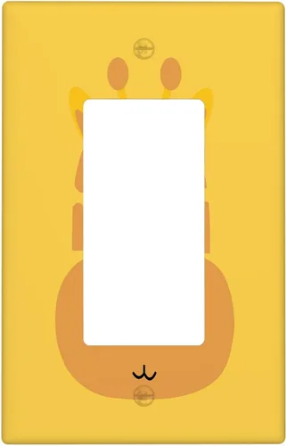 Miniatura 45 de Cubierta de interruptor de luz dúplex de elefante de dibujos animados de 1 banda, cubiertas de enchufe, placa frontal decorativa para receptáculo