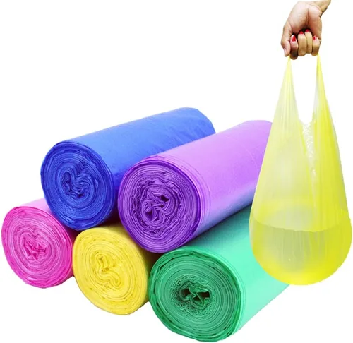 Bolsa de basura de 4 galones, pequeñas bolsas de basura coloridas de 100 unidades, bolsas de basura gruesas para baño, bolsas de basura pequeñas con