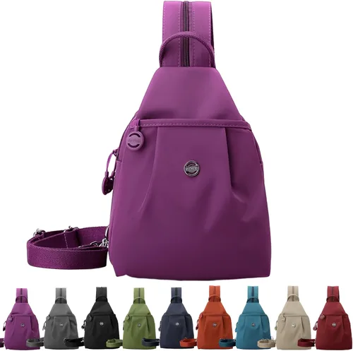 Miniatura 6 de Bolsa de viaje antirrobo 3 en 1 de alta calidad, impermeable, de 2 vías, mochila cruzada para mujer, Negro, Mediana, Moda
