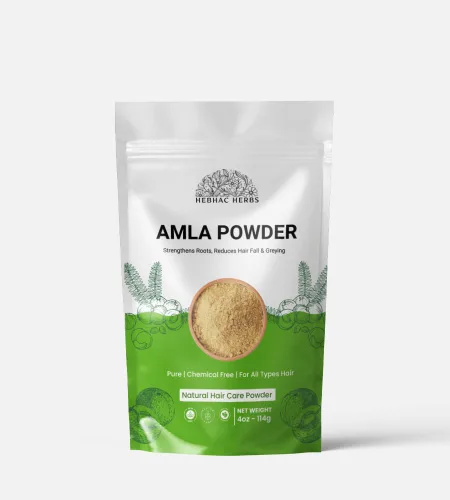 Hebhac Herbals - Polvo Amla para el cuidado del cabello y la piel, 4.02 oz | Polvo de grosella espinosa india para mascarilla capilar, limpieza y