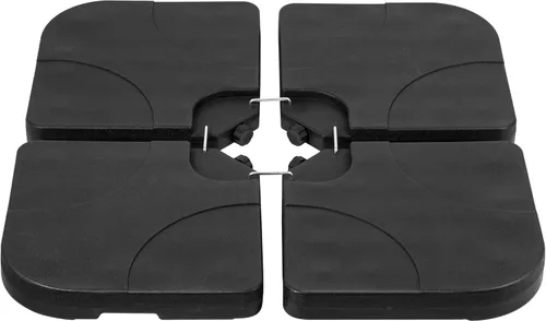 Miniatura 9 de YSSOA Base de sombrilla para exteriores resistente de 24.2 libras, soporte redondo de 17.72 pulgadas para patio, jardín, césped, bronce