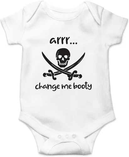 AW Fashions Arrr Change Me Booty - Body divertido y adorable para recién nacido, ropa de bebé a la moda
