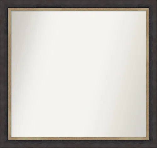 Miniatura 334 de Amanti Art Espejo personalizado, espejo de baño negro Astor, espejo de pared o espejo de tocador de baño sobre el fregadero (25 x 25 pulgadas)