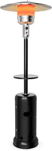 Miniatura 10 de Tangkula Calentador de propano de 50,000 BTU para patio con ruedas, calentadores para exteriores para patio con mesa, quemador de acero inoxidable