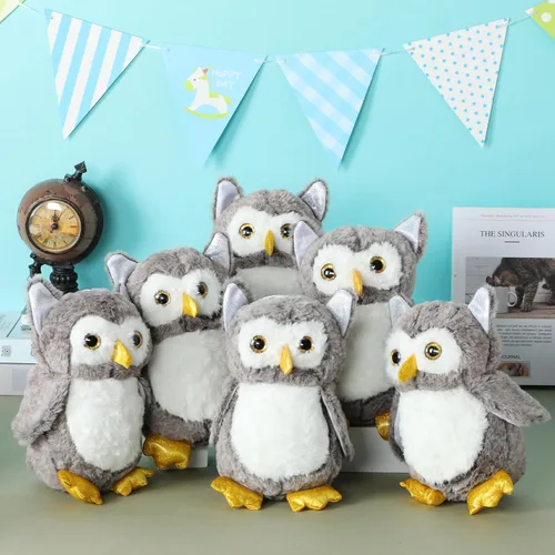 Miniatura 5 de Jenaai 6 piezas de animales de peluche de búho para bebés, juguete de peluche suave, búho relleno, recuerdos de fiesta de mago para niños pequeños