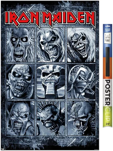 Miniatura 13 de Trends International Iron Maiden - Grid Wall Poster, 14.725" x 22.375", Barnwood Framed Version