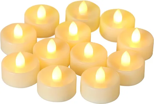 Miniatura 7 de CANDLE CHOICE Velas de té sin llama que funcionan con pilas, velas LED parpadeantes brillantes para centros de mesa de boda, Halloween, Acción
