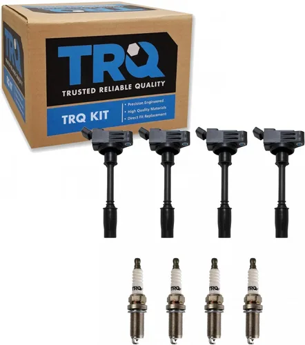 Miniatura 56 de Kit de Bobina de Encendido y Bujía TRQ 8 Piezas Bujías de Iridio Compatibles con Mercedes-Benz C250 2012-2015 y SLK250 2012-2015