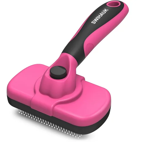 Miniatura 10 de Swihauk Cepillo Deslizante de Autolimpieza para Perros y Gatos - Cepillo de Desenredado y Aseo Amigable con la Piel para Mascotas con Pelo, Negro