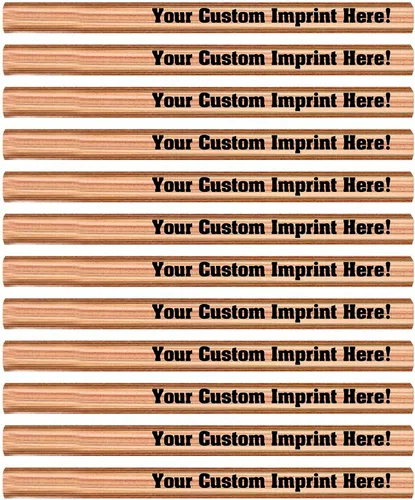 Miniatura 16 de Express Pencils Lápiz de carpintero personalizado azul brillante con tu nombre, logotipo o mensaje, paquete de 12 unidades, fabricado en Estados
