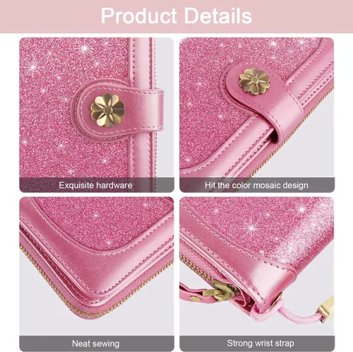 Miniatura 5 de Coco Rossi Billeteras para mujer con múltiples tarjetero, cartera de embrague, tarjetero, organizador de tarjetas para mujer con correa