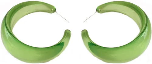 Pendientes de aro coloridos de resina acrílica transparente para mujeres y niñas, aretes de resina en forma de C, bonitos colores caramelos, aretes