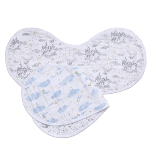 aden + anais Babero de muselina 100% algodón Burpy – Babero de bebé de cierre de broches con paño de baba de 4 capas absorbente de uso múltiple y