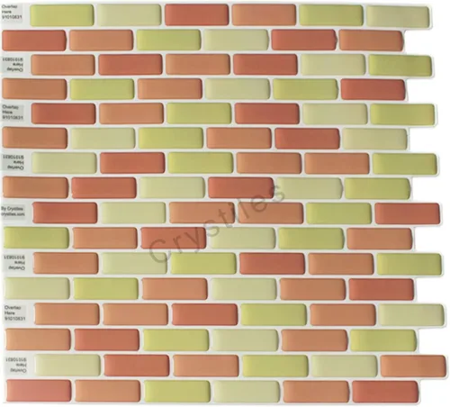 Miniatura 5 de Protector contra salpicaduras de 10 x 10 pulgadas, diseño de piedra autoadhesiva para salpicaduras de cocina, beige, paquete de 6 hojas