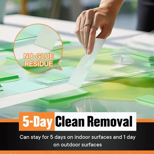Miniatura 5 de Cinta adhesiva de 0.94 pulgadas de ancho, fina cinta blanca para pintores, cinta adhesiva beige a granel para pintar el hogar, oficina, escuela