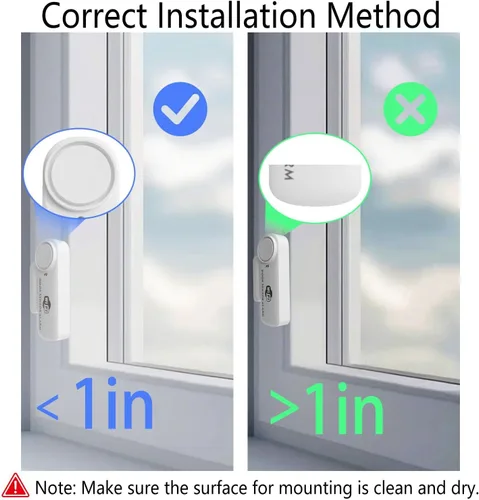 Miniatura 4 de Sensor de alarma inteligente WiFi para puerta y ventana (paquete de 1) - Alerta antirrobo de 100 dB para seguridad de los niños y seguridad
