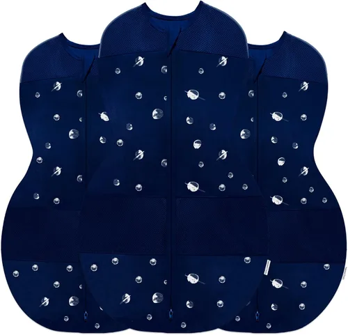 Miniatura 23 de Happiest Baby Sleepea - Manta de 5 segundos, 100 % algodón orgánico, diseñada por médicos que promueve el desarrollo saludable de la cadera, paquete