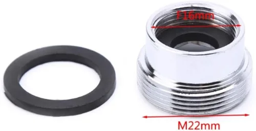 Miniatura 2 de 2 adaptadores de grifo de metal, conector aireador de grifo de latón, conector de grifo de cocina de metal sólido (0.630 in hembra - 0.866 in macho)