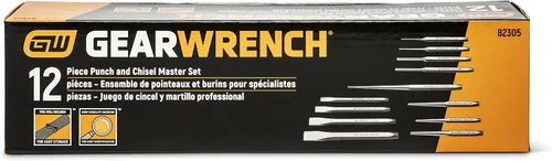 Miniatura 7 de GEARWRENCH Juego de punzón y cincel cromado de 12 piezas 82305