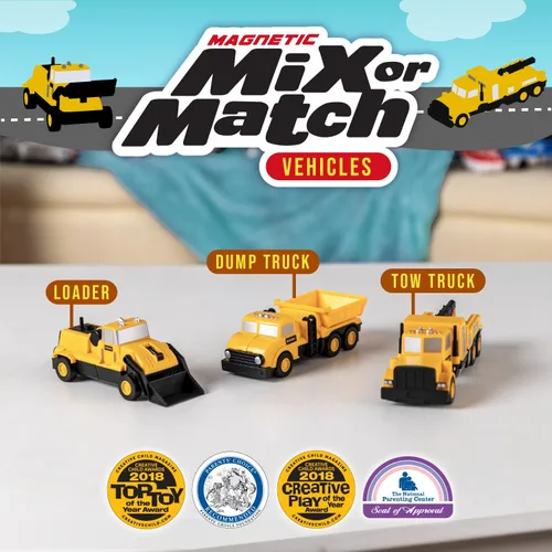 Miniatura 2 de Popular Playthings Vehículos de construcción magnéticos para mezclar o combinar