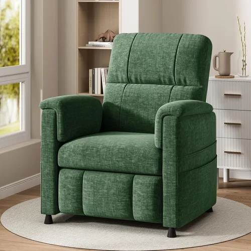 Pipishell Silla reclinable eléctrica para adultos, reclinable eléctrico con control remoto, reclinable/reposapiés ajustable, tela de felpilla, cojín