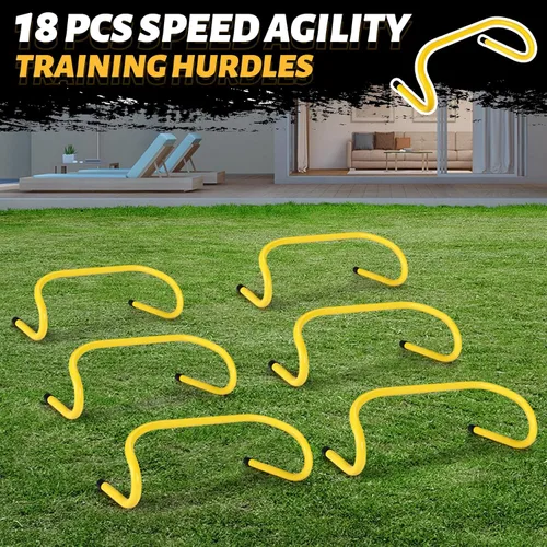 Miniatura 4 de Wettarn 18 unidades de entrenamiento de velocidad de 6 pulgadas, obstáculos de entrenamiento de agilidad, obstáculos de entrenamiento duradero