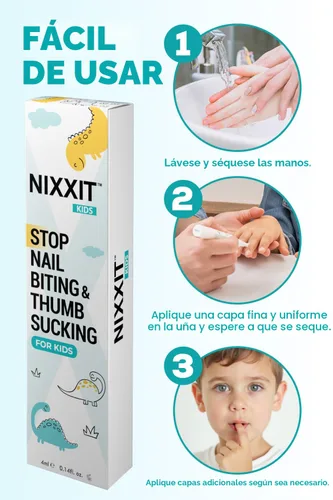 Miniatura 2 de NIXXIT Prevención de mordeduras de uñas para niños, disuasorio para chupar el pulgar para niños, niños pequeños, niños – Bolígrafo de esmalte