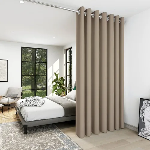 Miniatura 83 de Deconovo Cortina opaca, para oscurecer la habitación Gris claro