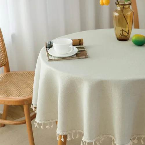 Miniatura 35 de NLMUVW Mantel de Lino Marrón para Mesas Redondas, Mantel Pequeño Color Chocolate, Cubierta de Mesa Estilo Granja para Cocina, Comedor, Café, 36